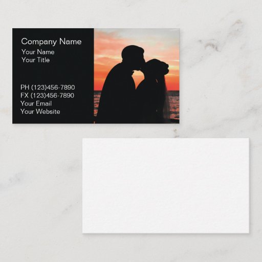 Customizable Wedding Business Card