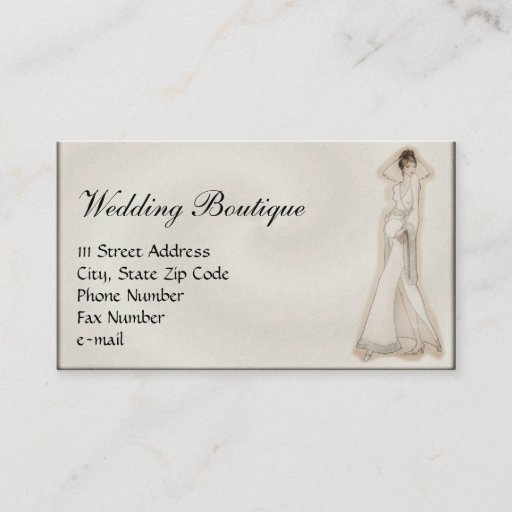 Customizable Wedding Business Cards