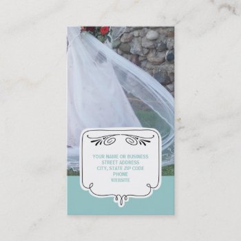 Wedding Business Cards {teal} by lifethroughalens at Zazzle