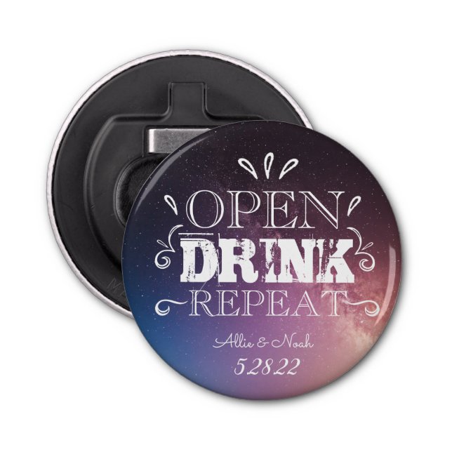 Wedding Button Bottle Opener (Front)