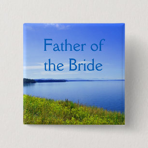 Wedding button, father of the bride or groom. pinback button