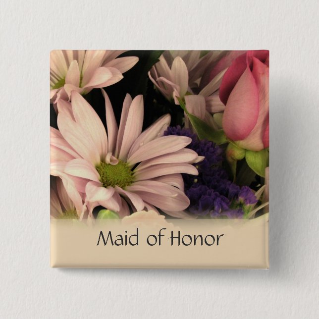 Wedding button for Maid of Honor (Front)