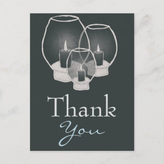 Wedding By Candlelight, thank you Postcard