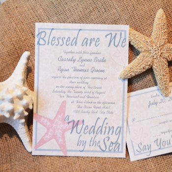 Wedding By The Sea Invitation by happygotimes at Zazzle