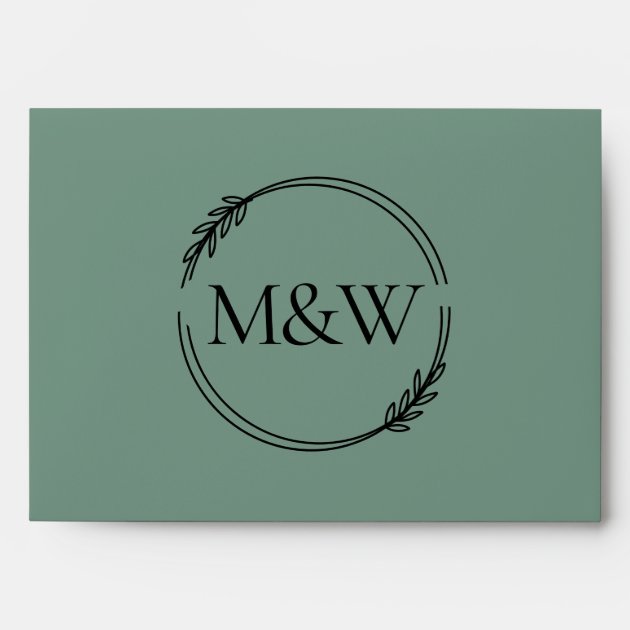 Wedding Cadet Blue Green Invitation Color Palette Envelope