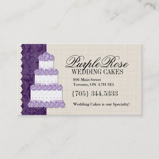 Customizable Wedding Cake Artist Business Cards