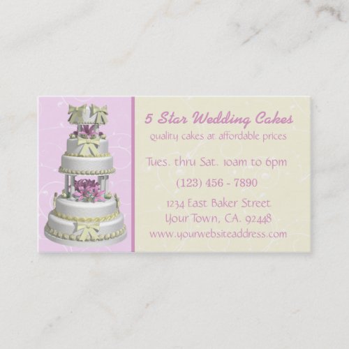 Wedding Cake Bakery Business Card