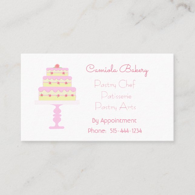 Wedding Cake Bakery Business Card (Front)