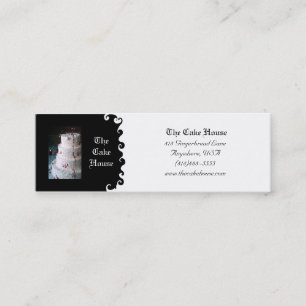 Wedding Cake Black & White Swirl Business Card