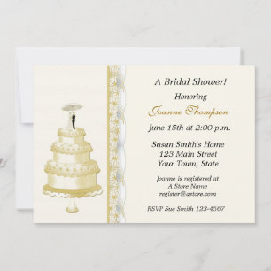 Wedding Cake Bridal Shower Invitation