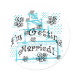 Wedding Cake Bride Tshirts and Gifts Classic Round Sticker