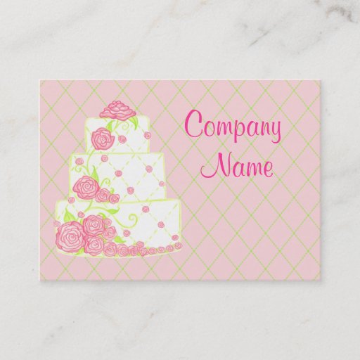 Customizable Wedding Cake Business Card