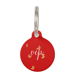 Wedding Cake Butterflies Pet ID Tag
