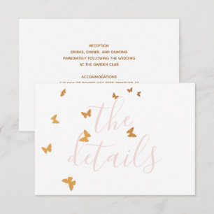 Wedding Cake Butterflies RSVP Card