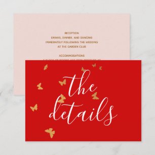Wedding Cake Butterflies RSVP Card