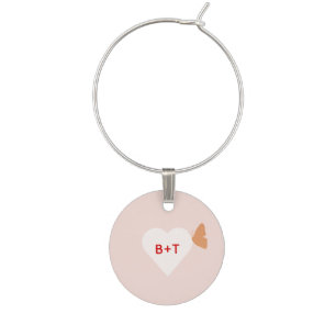 Wedding Cake Butterflies Wine Charm