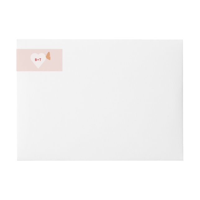 Wedding Cake Butterflies Wrap Around Label (Front)