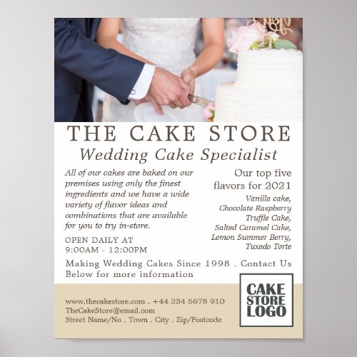 Wedding Cake Cakery Cake Store Advertising Poster