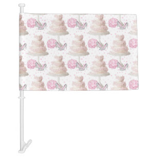 Wedding Cake Car Flag