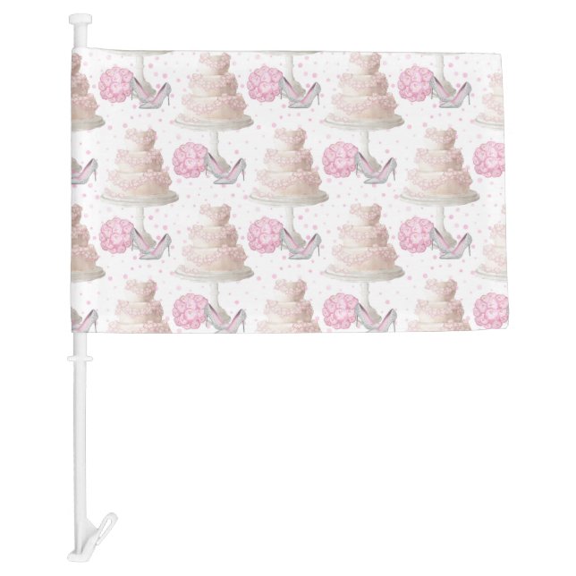 Wedding Cake Car Flag (Front)