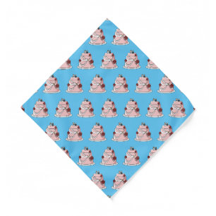 Wedding cake cartoon illustration bandana