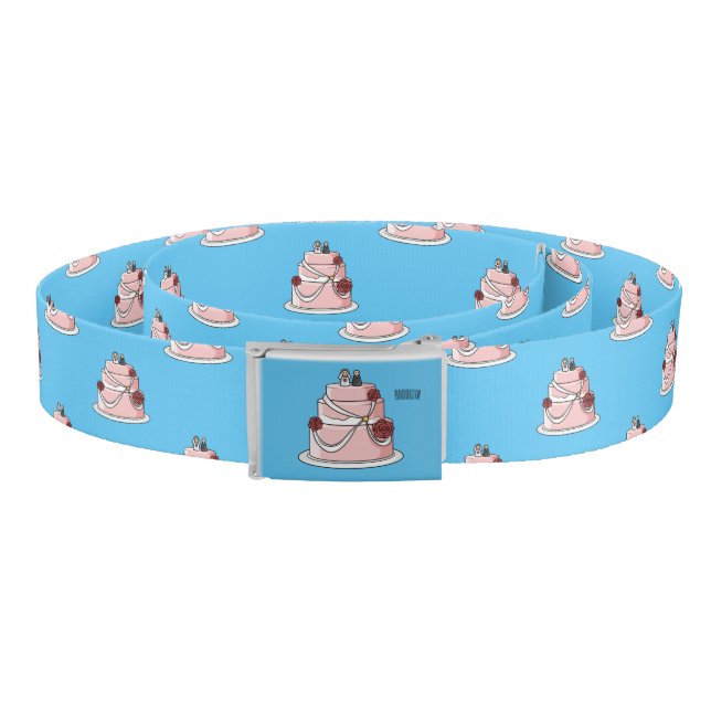 Wedding cake cartoon illustration  belt (Coil)