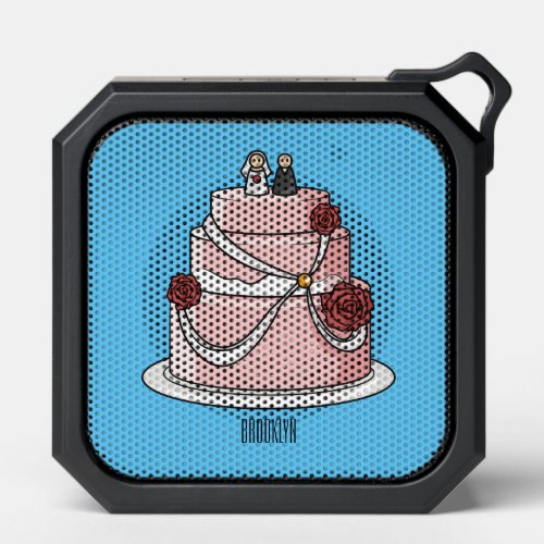 Wedding cake cartoon illustration  bluetooth speaker