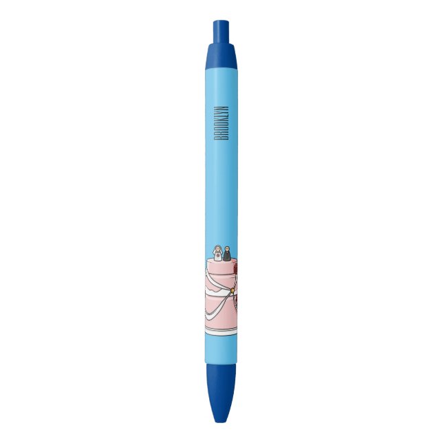 Wedding cake cartoon illustration  pen (Front Vertical)