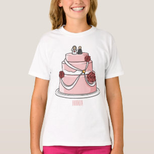 Wedding cake cartoon illustration T-Shirt