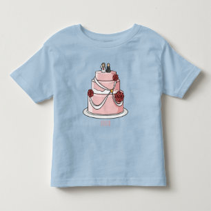 Wedding cake cartoon illustration toddler t-shirt