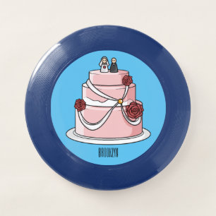 Wedding cake cartoon illustration Wham-O frisbee