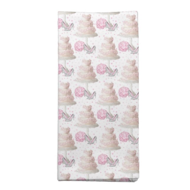 Wedding Cake Cloth Napkins (Folded)