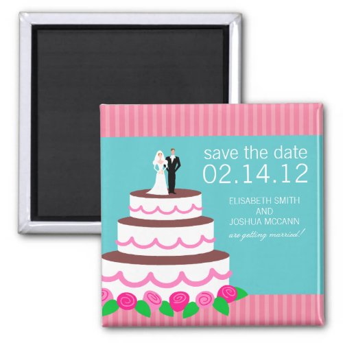 Wedding Cake Collection Save the Date Magnet