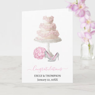 Wedding Cake Congratulations Card