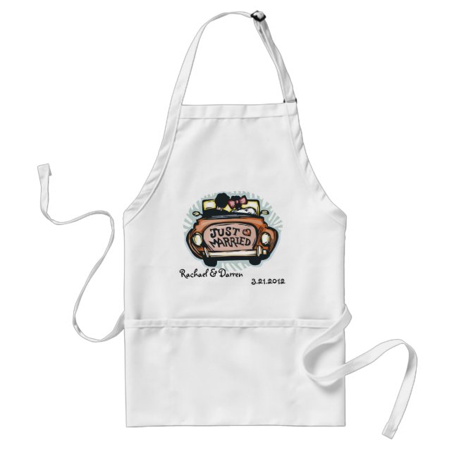 Wedding Cake Couples Adult Apron (Front)