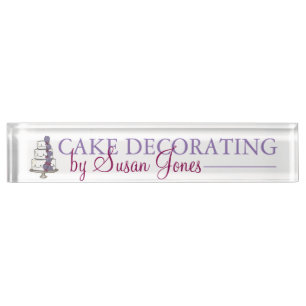 Wedding Cake Decorator Bakery Bridal Coordinator Desk Name Plate