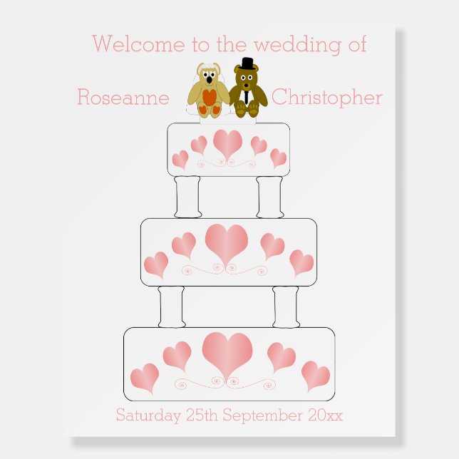 Wedding Cake Design Wedding Foam Board (Front)