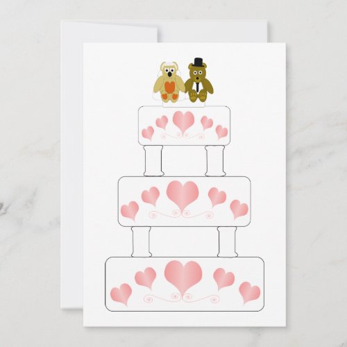 Wedding Cake RSVP Personalized Announcement