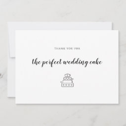 Wedding Cake Designer Baker Bakery Thank You Card | Zazzle