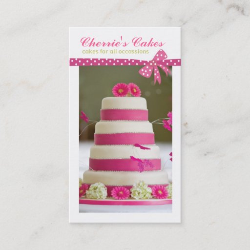 Customizable Wedding Cake Designer Business Cards