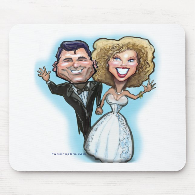 Wedding Cake Dolls Mouse Pad (Front)