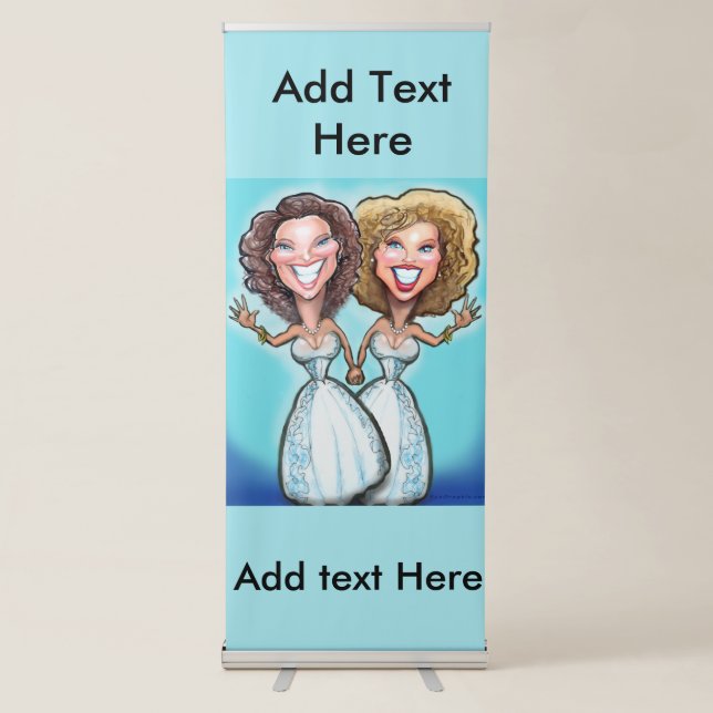 Wedding Cake Dolls Retractable Banner (Front)
