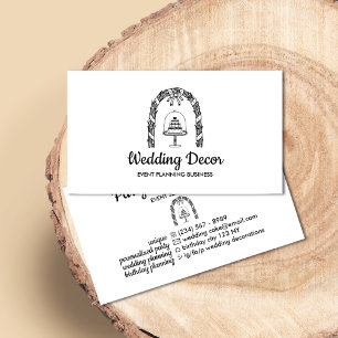 Wedding Cake Event Planner Party Decor Business Card