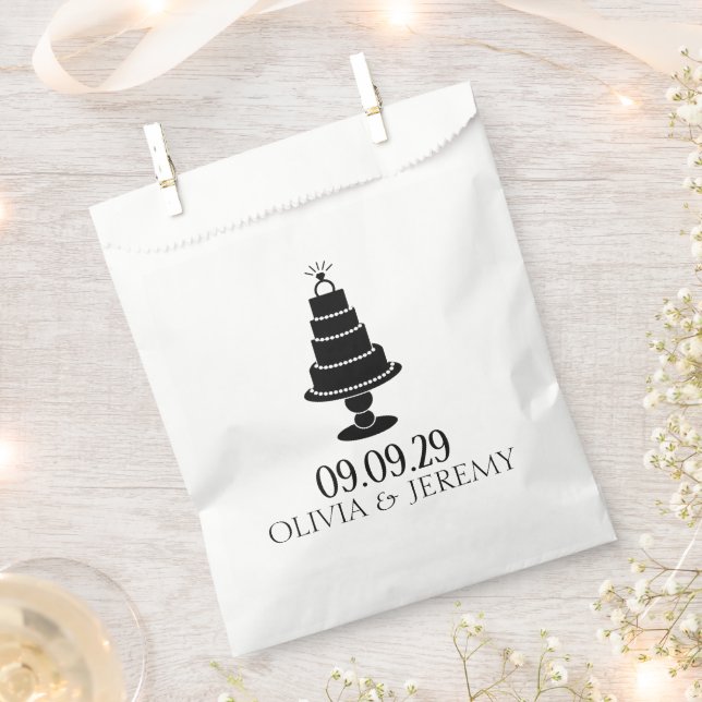 Wedding Cake Favor Bag (Clipped)