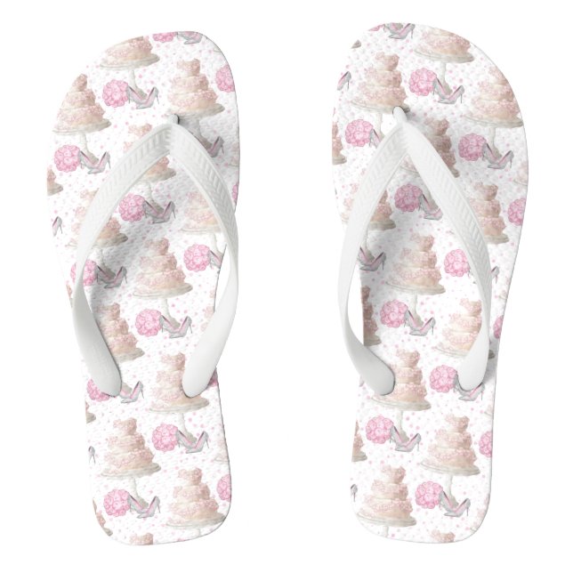 Wedding Cake Flip Flops (Footbed)