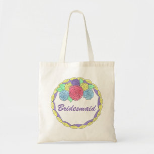 Wedding Cake Floral Flower Bridesmaid Bridal Party Tote Bag