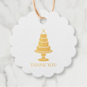 Wedding Cake Foil Favor Tags