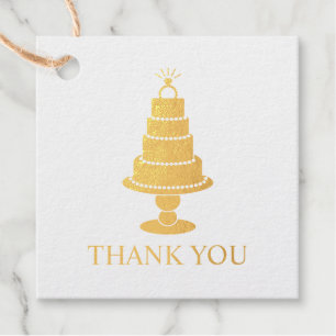 Wedding Cake Foil Favor Tags