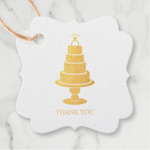 Wedding Cake Foil Favor Tags