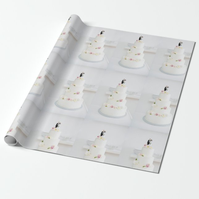 Wedding cake - gift wrapping paper (Unrolled)